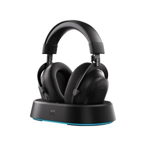 Bežične gaming slušalice MCHOSE V9 Turbo 60mm/Tri-mode/2000mAh/Steel Black + Charging Dock RGB