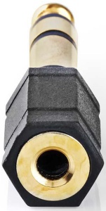 CAGP23930BKG, Stereo audio adapter, 6,35 mm muški, 3,5 mm ženski, pozlaceni, ravni, ABS, crni 1kom - Img 2