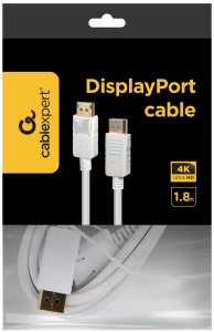 CC-DP2-6-W Gembird DisplayPort na DisplayPort v.1.2 digital interface kabl 1,8m Beli - Img 2