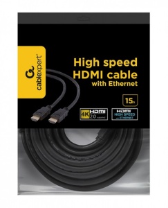 CC-HDMI4-15M Gembird HDMI kabl v.2.0 ethernet support 3D/4K TV 15m - Img 1
