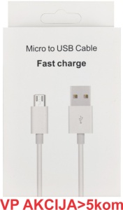 CCP-mUSB2-AMBM-1.0M ** Gembird USB 2.0 microUSB na USB kabl 1m, White (111) - Img 3