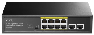 Cudy GS1010PS2 8-Port Gigabit PoE+ Switch with 2 Gigabit Uplink ports and 2 Gigabit SFP slot 120W - Img 1