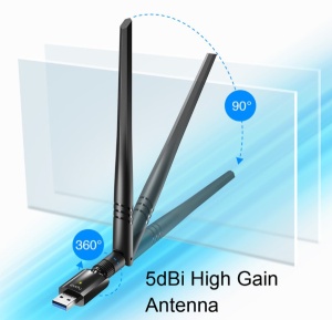 Cudy WU1400 AC1300 Wi-Fi USB 3.0 Adapter,2.4+5Ghz,5dBi high gain detach.antenna,AP(Alt.U1,U6) - Img 3