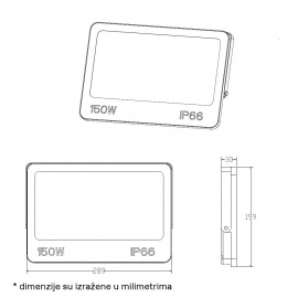 DAWN LED REFLEKTOR GN-FL913-150W CCT 15000lm 110° IP66 - Img 3