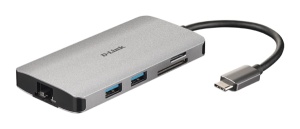 Docking D-Link DUB-M810 8in1 USB-C - HDMI/USB3.0x2/CR/PD/GLAN - Img 1