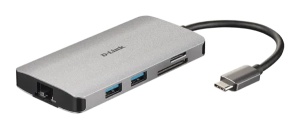 Docking D-Link DUB-M810 8in1 USB-C - HDMI/USB3.0x2/CR/PD/GLAN