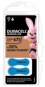 Duracell Hearing Aid 675 1,45V baterija za slusni aparat PAK6 (cena po kom.)