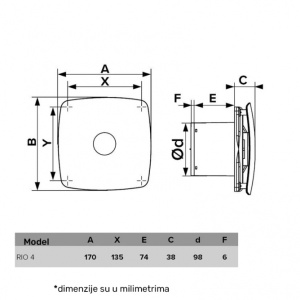 ERA VENTILATOR F100 RIO 4C IVORY - Img 4