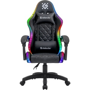 Gaming stolica Defender Energy/RGB/eko koža/do 100kg/crna - Img 2