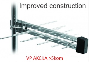 GMB-20E **Gembird Antena Loga UHF sa RF-Konektorom, 20elemenata, duz.39cm, dobit 6dB aluminium(469)