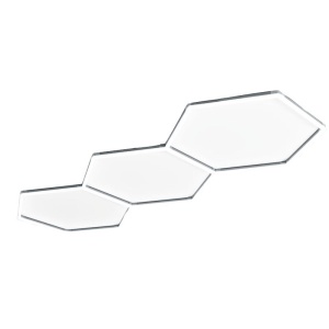 Hexagon LED tube 3 heads lights 128W 6500K tube: 440mm 16pcs, 100-110LM/W PF＞0.5 CRI＞80 PC