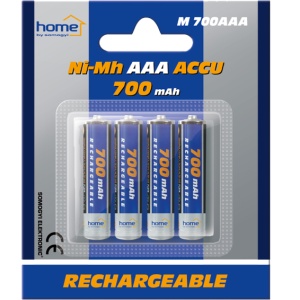 home Baterija punjiva AAA, 700mAh, blister 4 kom - M 700AAA - Img 2