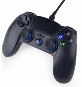 JPD-PS4U-01 Gembird USB 2.0 analog vibration gamepad, PlayStation 4 / PC, 3m black - Img 2