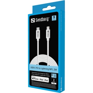 Kabl Sandberg 136-59 USB-C PD na Lightning MFI, 2M - Img 2