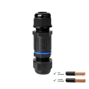 Kablovska I spojnica 3P, 250V/16A, 0.5-1.5mm2 IP68