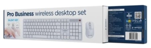 KBS-WMS-01-W Gembird Silent Key Pro Business bežièni desktop set, bela, US raspored - Img 3