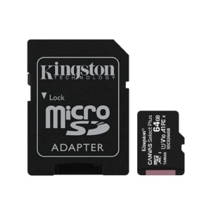 KINGSTON 64GB microSDXC Class10 100Mb/s SDCS3 +adapter Canvas Select Plus