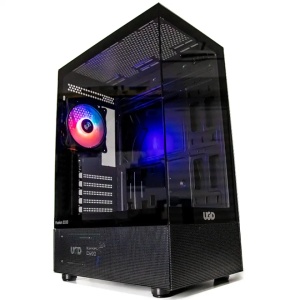 Kuciste Fusion 3333 ATX, staklena prednja i bocna strana, ugradjen 1x ARGB kuler, Crno - Img 5