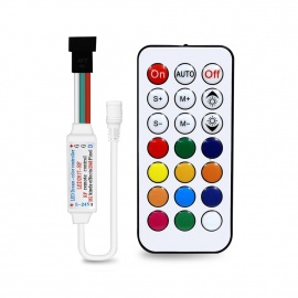 LED KONTROLOR DIGITAL RGB RF 5-24V 2815 21 KEYS - Img 2