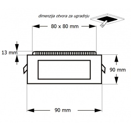 LED PANEL U/Z KNS1-03W 4000K - Img 3