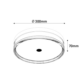 LED PLAFONJERA BL300CW 24W 2800K\4000K\6000K BELA - Img 4