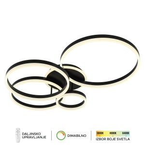 LED plafonska lampa F2047-132C BK - Img 2