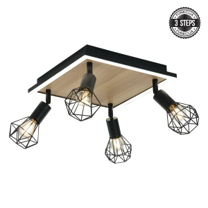 LED plafonska lampa FE405-4 BK+WD - Img 3