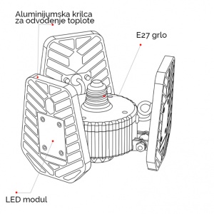 LED REFLEKTOR BR-FL60W-03Q 4000K - Img 4