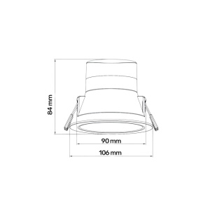 LED SVETILJKA JM-031 DIM. 8W CCT 60° CRNA - Img 4