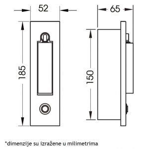 LED SVETILJKA JM-061 ZIDNA 3W 3000K CRNA