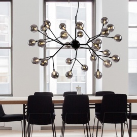 LUNA 118 LUSTER 27*G4(220V) BLACK/SMOKED GLASS - Img 4