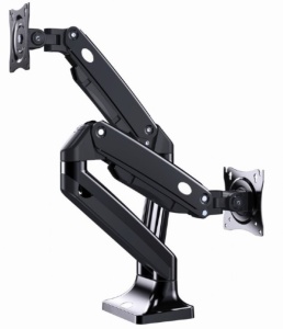 MA-DA2-03 Gembird Podesivi stoni drzac Full-motion za dva monitora, tilt, 17-35 max.2x10kg FO - Img 3
