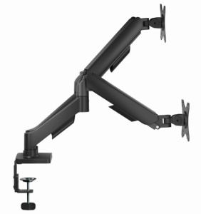 MA-DA2U-01 Gembird Podesivi stoni nosac za 2 monitora sa USB portovima, 17-32, 9kg - Img 2
