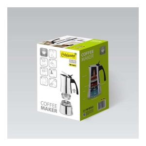 MAESTRO MR1668-6 DŽEZVA ZA ESPRESSO KAFU 6 ŠOLJICE 300ML ČELIK - Img 3