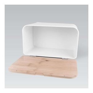 MAESTRO MR1770W KUTIJA ZA HLEB 35x21x21CM DRVO-METAL BELA - Img 1