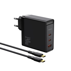 MCDODO CH-2913 SET ZIDNI Punjač 140W PRO, DUAL TIP-C+USB-A + KABL 240W TIP-C NA C, 2m - Img 1