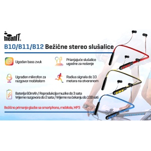 MeanIT Bežična slušalica sa mikrofonom, Bluetooth v4.2, Plave - B12 - Img 2