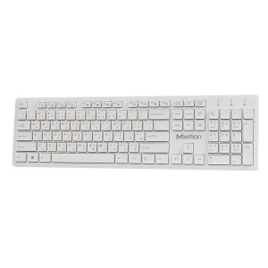MEETION WK841 BEŽIČNA 2.4GHZ SILENT Tastatura, BELA - Img 2