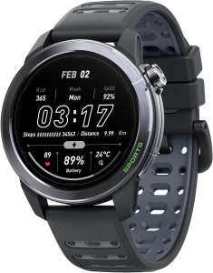 MIBRO GS ACTIVE2 PAMETNI SAT GPS, 1.32", 2 NARUKVICE, TAMNO Sivi