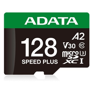 Micro SDXC 128GB A-Data Class 10 + adapter 180/160 MB/s UD128GUI3V30A2SP-RA1