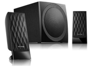 Microlab M300U Aktivni drveni zvucnici 2.1 38W RMS(14W,2x12W) SD, USB, FM radio, 3.5mm - Img 3