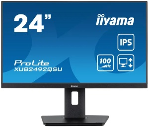 Monitor 23.8" Iiyama XUB2492QSU-B1 IPS/2560x1440/100 Hz/0,5ms/HDMI/DP/USB-C/pivo