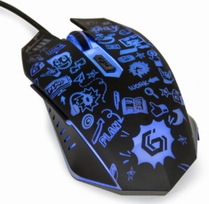 MUS-6B-GRAFIX-01 Gembird LED Opticki mis 1200-3600Dpi 6-button black 130mm USB - Img 3
