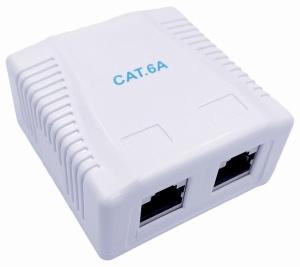 NCAC-2F6A-01 kutija za povrsinsku montazu sa 2 porta CAT6A FTP