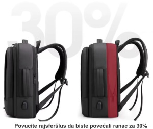 NCC-15-KLB017 Gembird Ranac za laptop 15,6/17inc 43x31x15(+5)cm USB konektor, 900g - Img 2