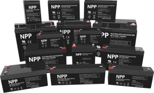NPP NP12V-9Ah-T1, AGM BATTERY, C20=9AH, T1, 151x65x94x100, 2,5KG, BLACK - Img 2