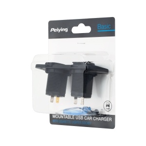 PEIYING Ugradni auto punjač 2xUSB 3.1A sa utičnicom upaljača PY-CHR0002 - Img 3