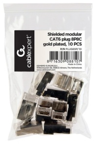 PLUG6SP/10 Shielded modular CAT6, 10 u pakovanju / CENA PO PAKOVANJU - Img 1
