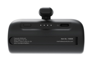 Powerbank Manhattan 1026336 5000mAh 10W/Black/USB-C - Img 4