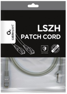 PP6A-LSZHCU-0.5M Gembird Mrezni kabl, SFTP CAT.6A BAKARNI LSZH Patch cord 0.5m Grey - Img 1